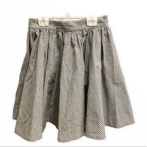 Miss Sixty black and white gingham high waisted flare skirt size Small